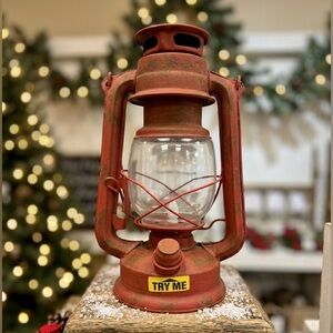 Rustic Red Lantern by